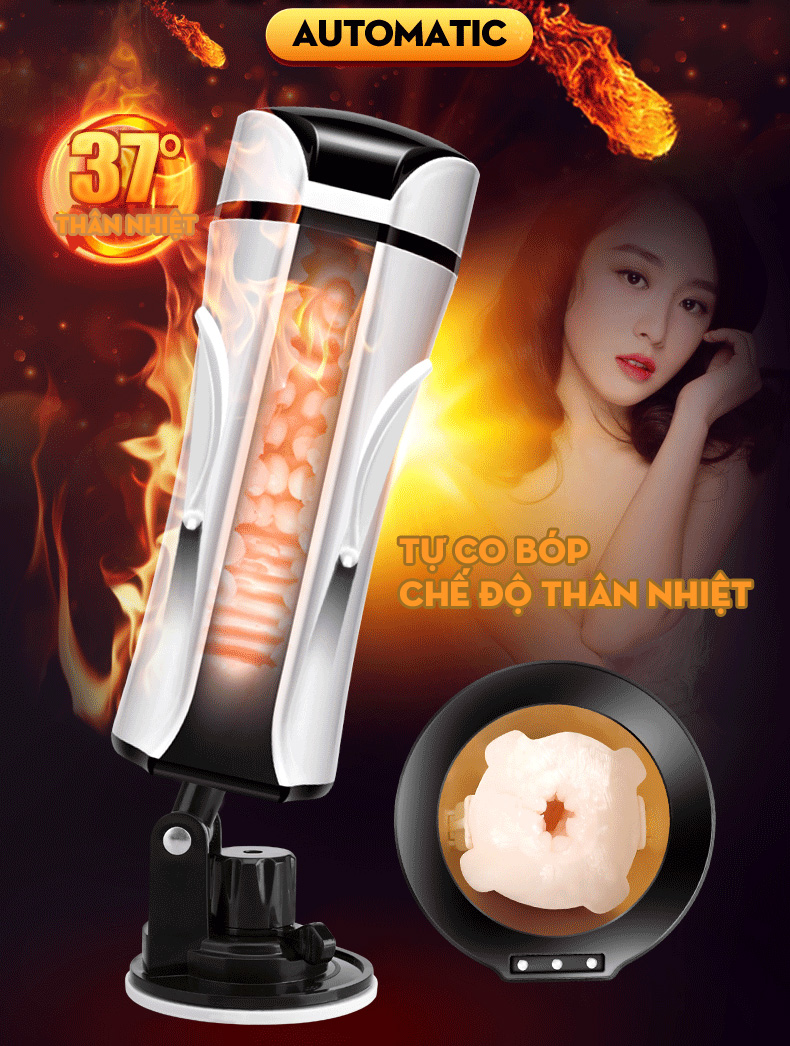  Review Âm đạo giả tự động tạo nhiệt Uzay cao cấp cao cấp
