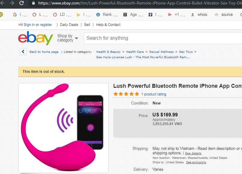  Kho sỉ Trứng rung lush lovense Bluetooth made in USA cao cấp