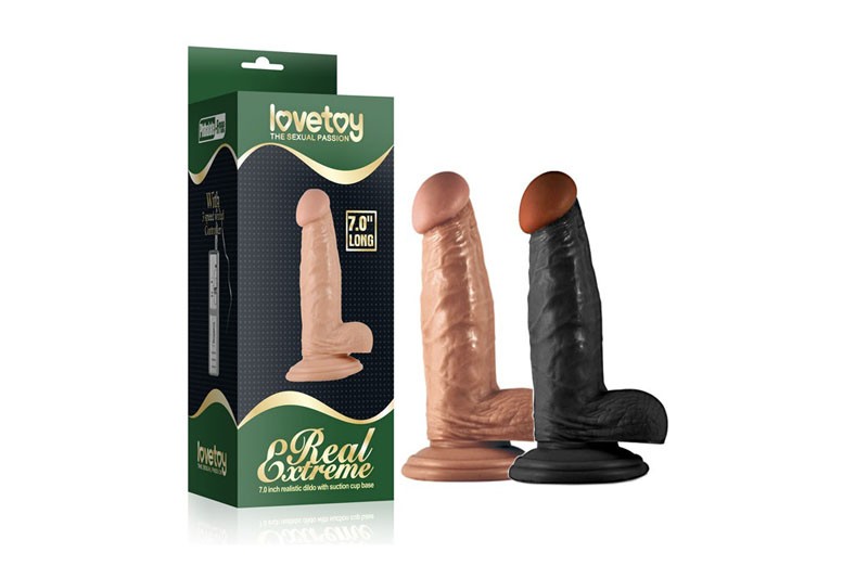  Bỏ sỉ Dương vật giả có đế hít tường Lovetoy Real Extreme 7.0 inch hàng mới về