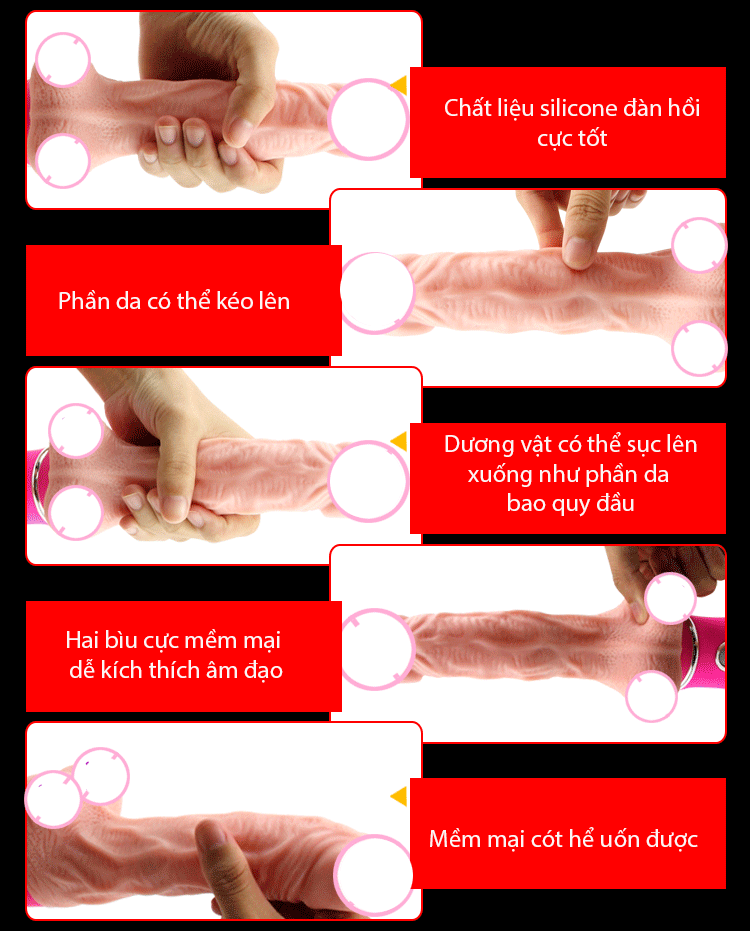  Cửa hàng bán Dương vật giả rung thụt tỏa nhiệt hàng mới về