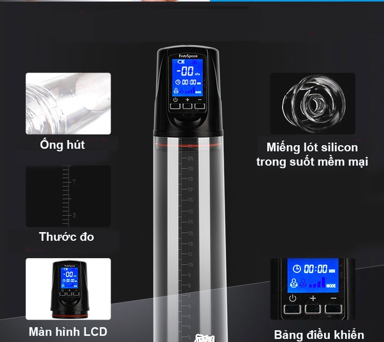  Review Máy tập to dương vật bơm hút sạc điện LCD giá sỉ