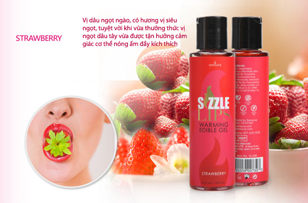  Bỏ sỉ Gel mát xa làm nóng cơ thể nếm được Sensuva Sizzle Lips nhập khẩu