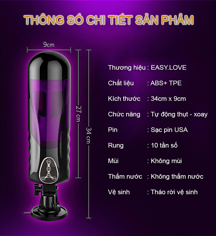  Bảng giá Máy thủ dâm tự động Telescopic Sweetheart II tốt nhất