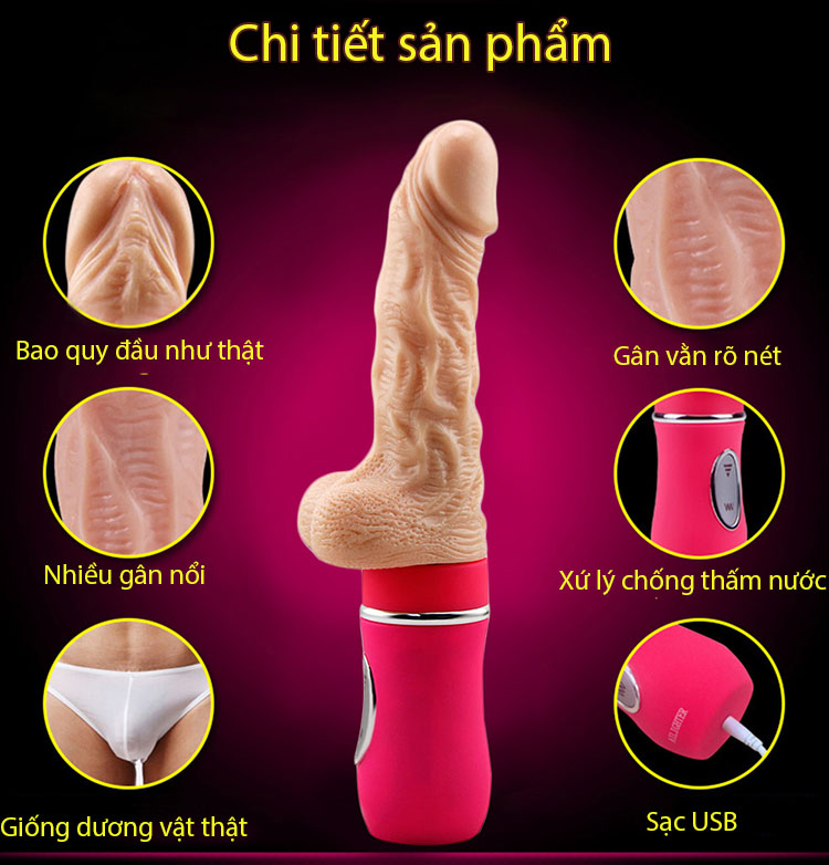  Cửa hàng bán Dương vật giả rung thụt tỏa nhiệt hàng mới về