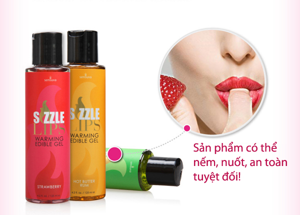  Bỏ sỉ Gel mát xa làm nóng cơ thể nếm được Sensuva Sizzle Lips nhập khẩu