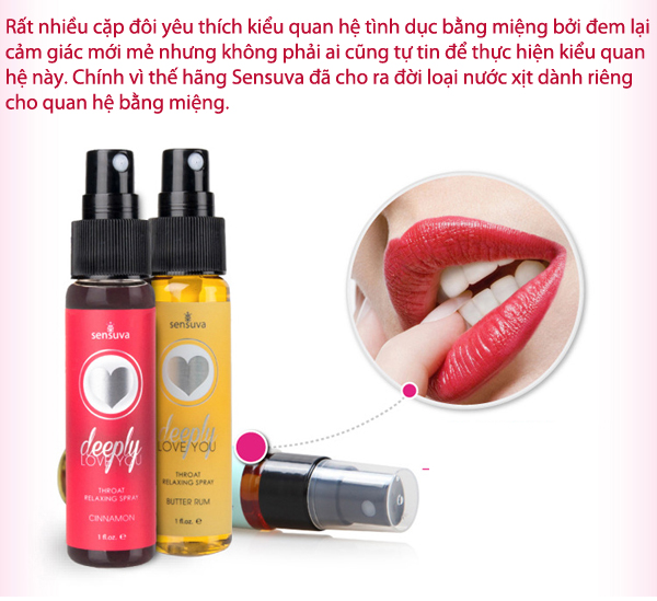  Kho sỉ Nước xịt hỗ trợ quan hệ bằng miệng Sensuva - Deeply love you nhập khẩu