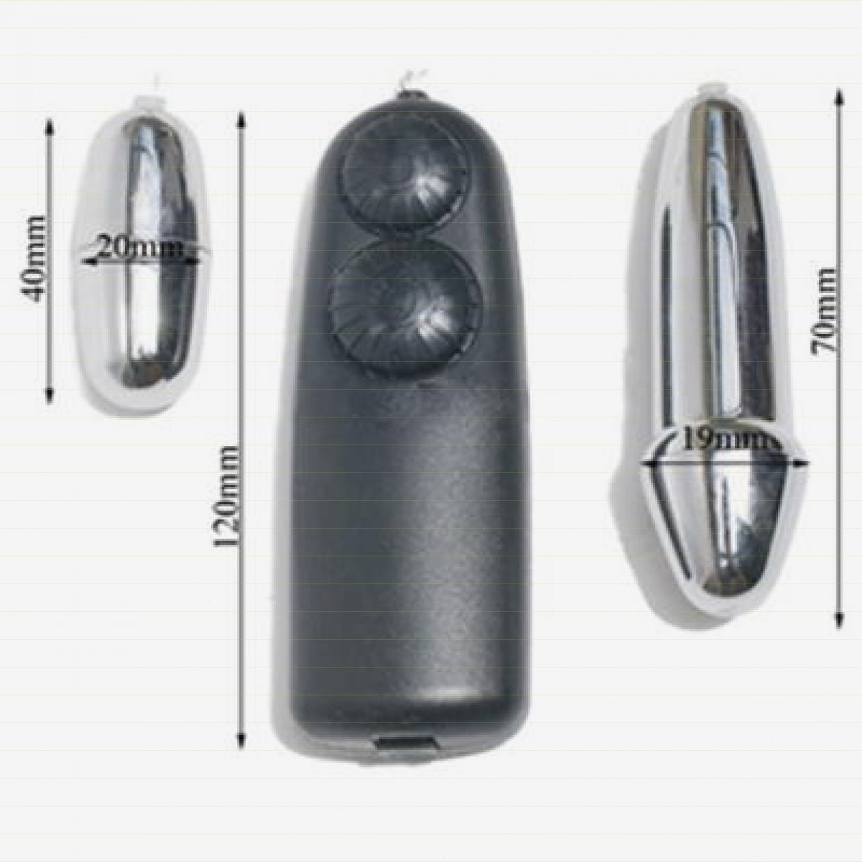  Nhập sỉ Trứng rung tình yêu 2 đầu inox 3 pin  loại tốt 
