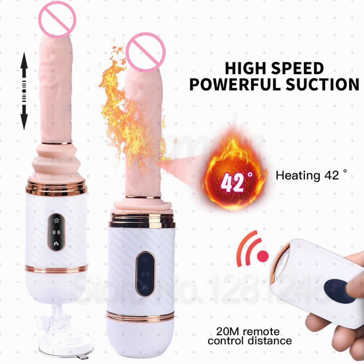  Giá sỉ Dương vật giả hít tường thụt 4cm cực mạnh  loại tốt 