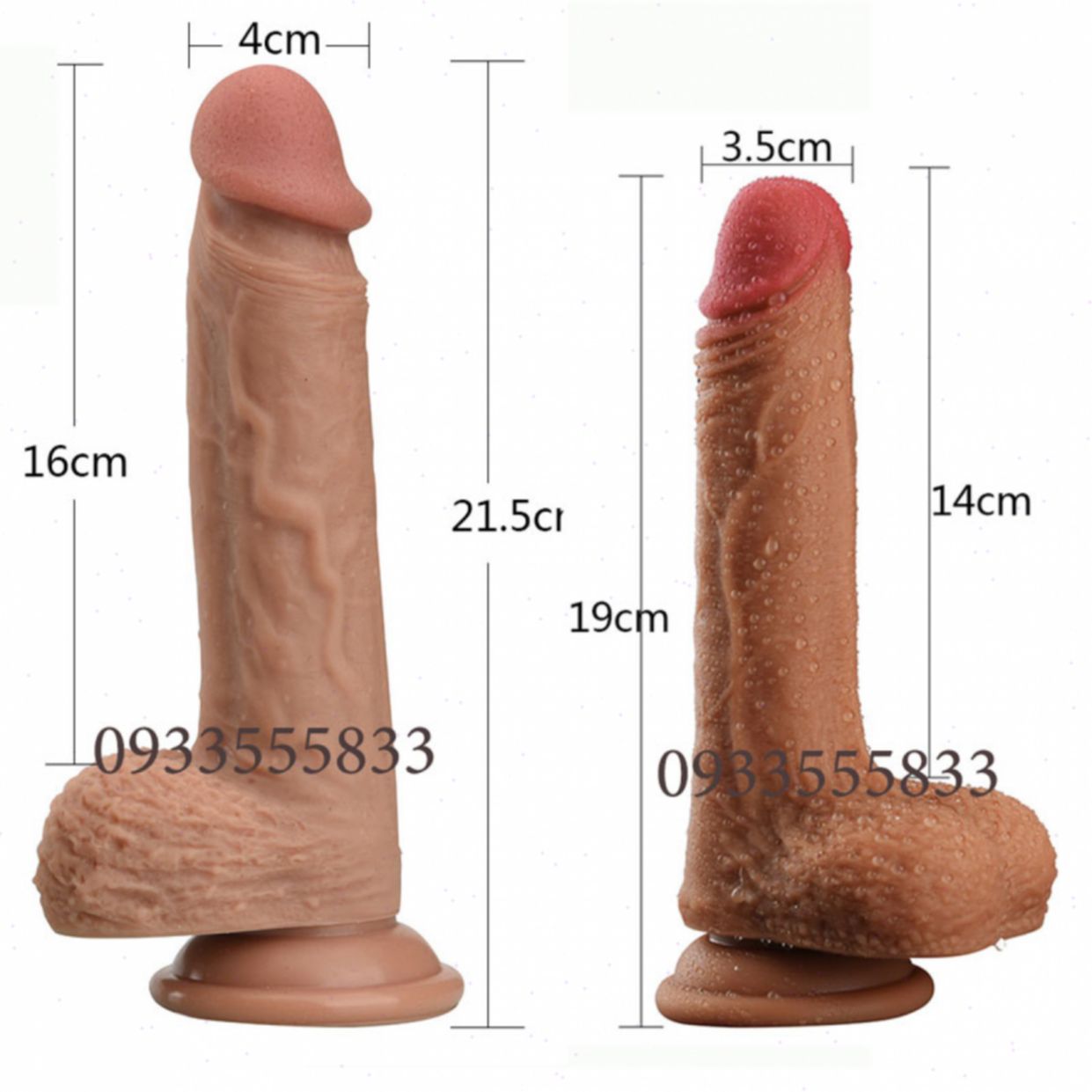  So sánh Dương vật giả giống thật size to đẹp da sậm  chính hãng 