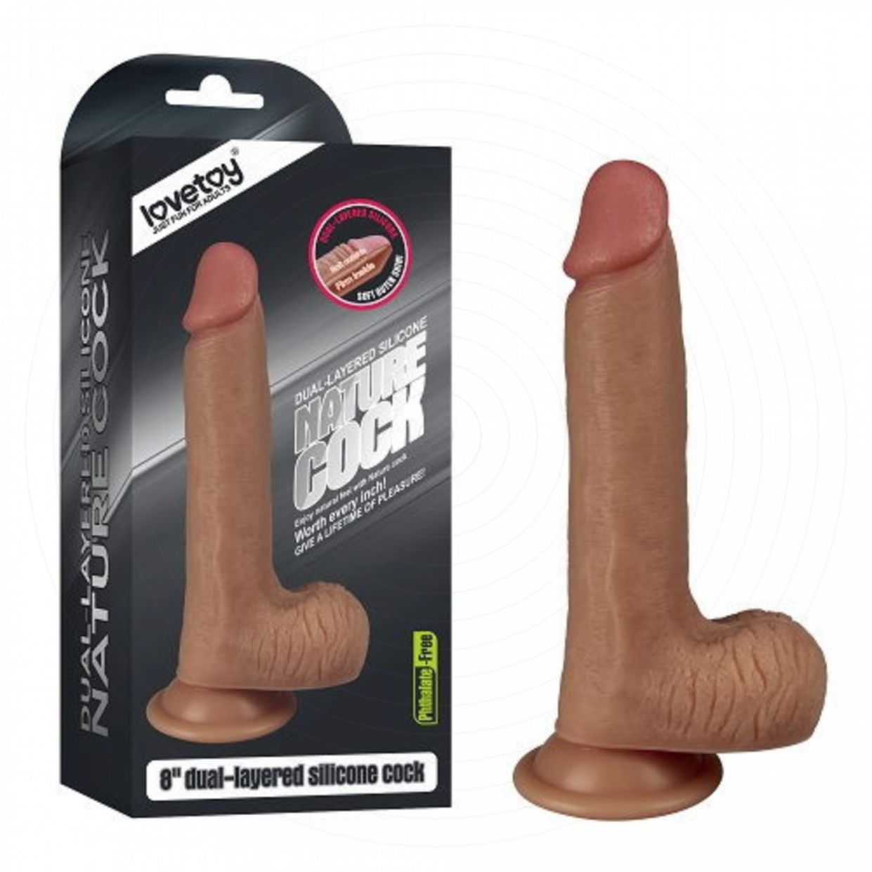 Bảng giá Dương vật giả không gân nature cock lovetoy 8 inch giá rẻ 