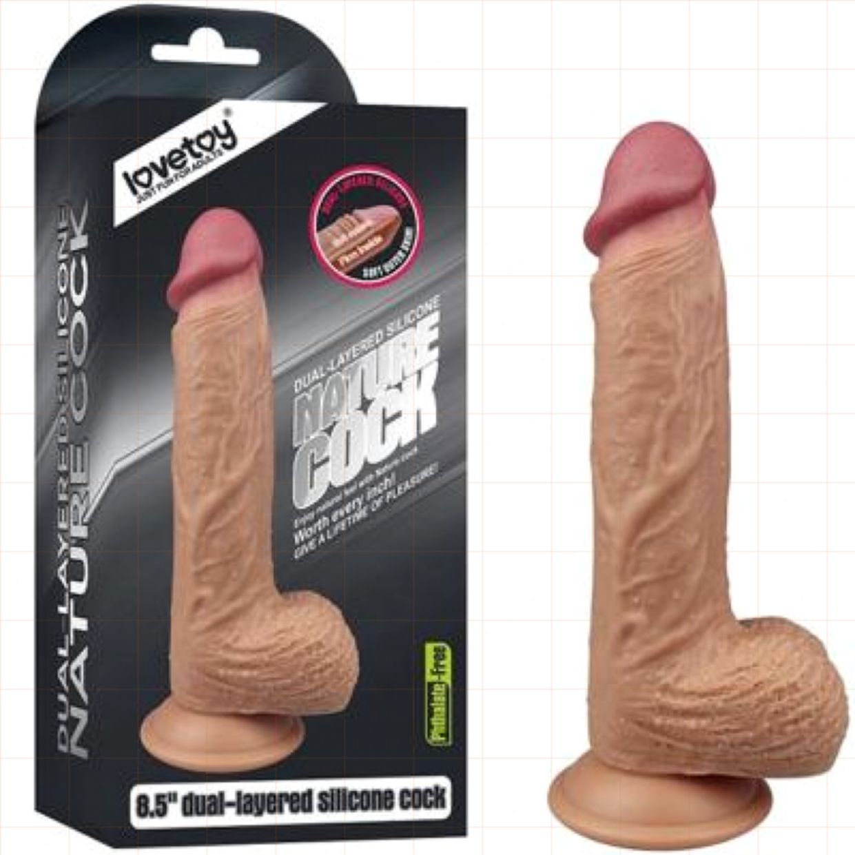  Đánh giá Dương vật giả có đế hít tường 8,5 inch  loại tốt 