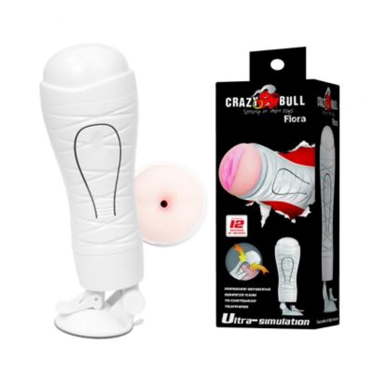  Giá sỉ Âm đạo gắn tường 12 chế độ rung Crazy Bull Flora  chính hãng 